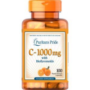 Puritan's Pride Vitamin C-1000 kapslid bioflavonoidide ja kibuvitsaga (100 tk) 1/1
