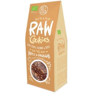 Diet Food Raw Cookies toorküpsised, Õuna-rabarberi-kaneeli (100 g), parim enne 17.11.2021 1/1