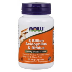 NOW Acidophilus & Bifidus 8 Billion probiootikumid kapslites (60 tk) 1/1