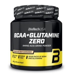 BioTechUSA BCAA + Glutamine Zero, virsiku-jäätee (480g) 1/1