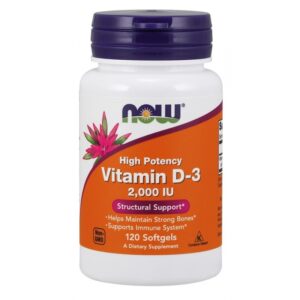 NOW Vitamin D3 2000 IU õlikapslid (120 tk) 1/1